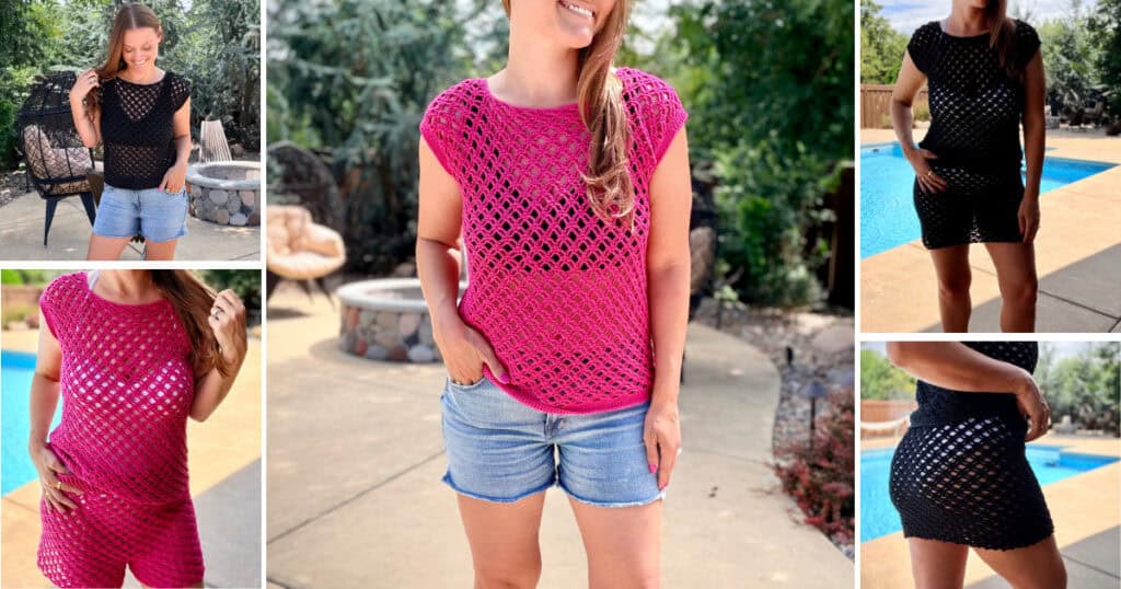 Marla's Summer Set in pink and black