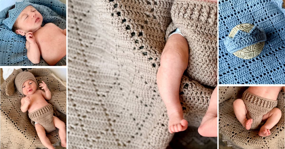 Little Lord Baby Blanket and Crown Crochet Patterns
