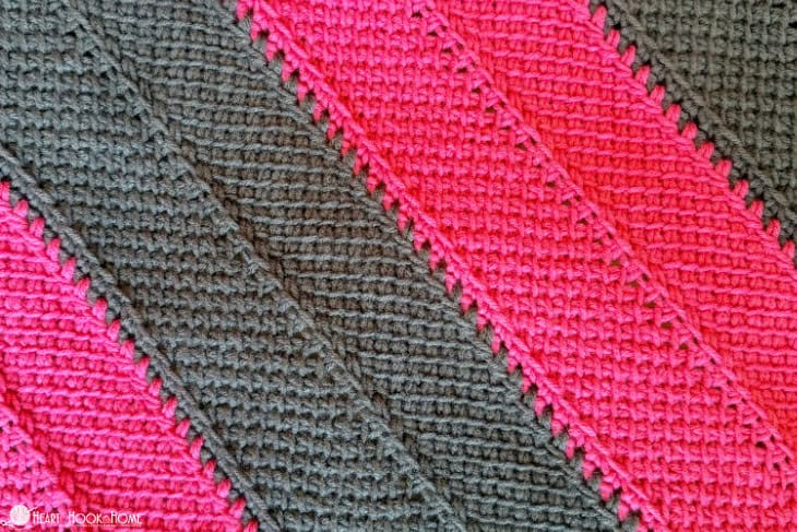 tunisian join as you go pattern