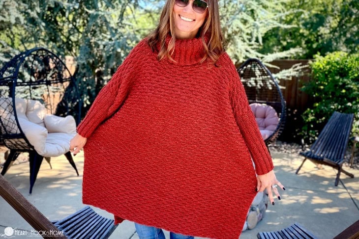 almond poncho crochet pattern
