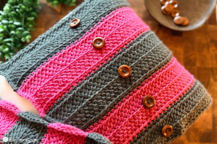 wooden buttons on removable pillow cover
